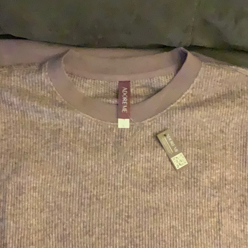 Adore Me Heathered Gray Crewneck Sweater